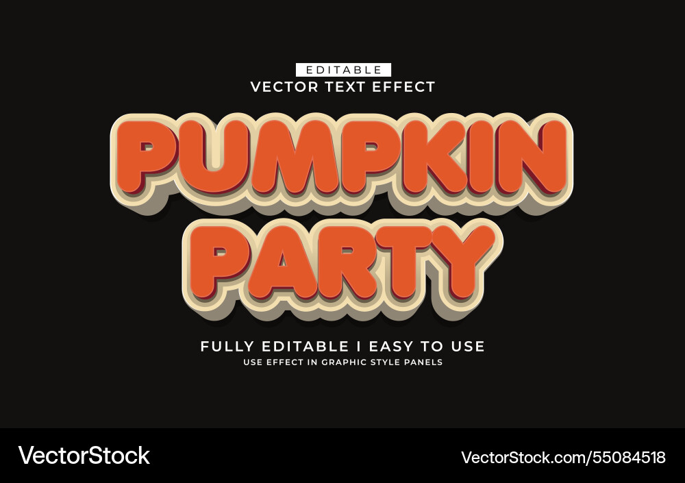 3d editable text effect typography style template 3d editable text effect typography style template vector image