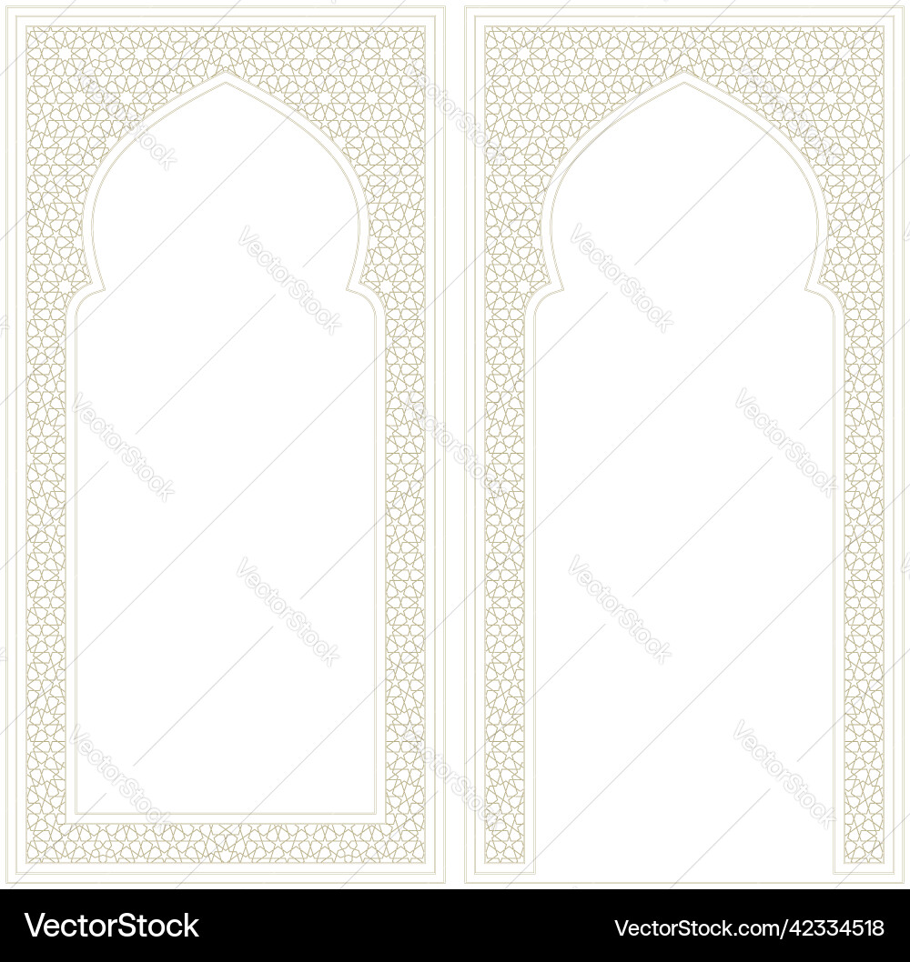 A set of two design elements frames A set of two design elements frames vector image