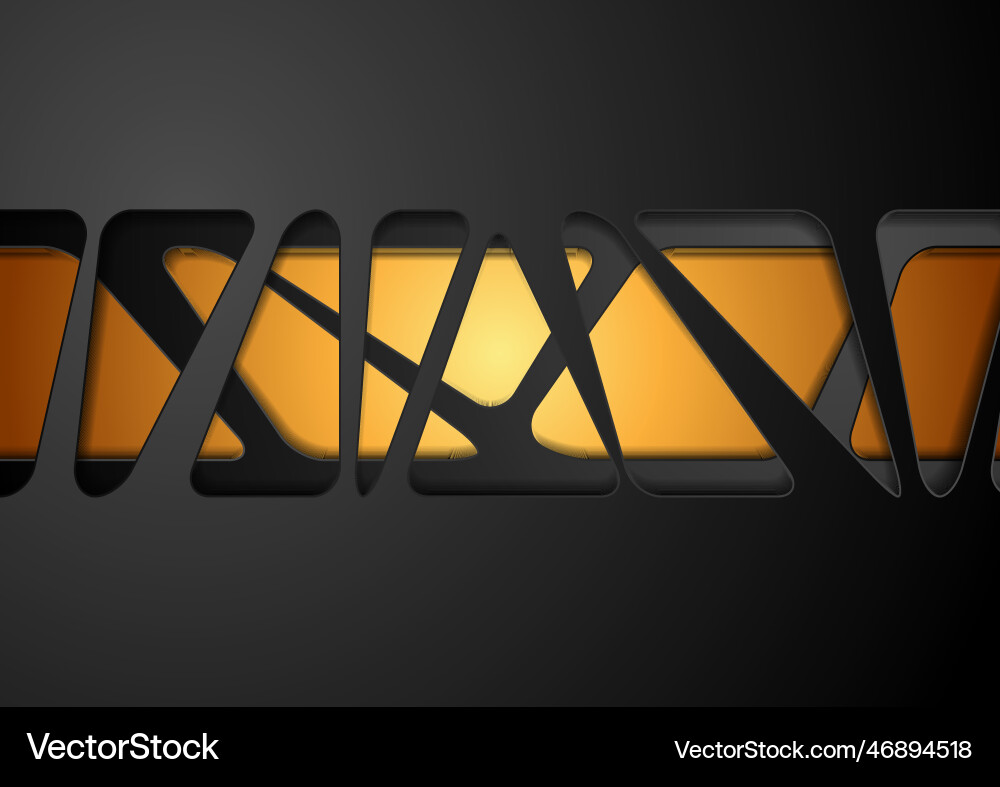 Black and orange grid pattern abstract background Black and orange grid pattern abstract background vector image