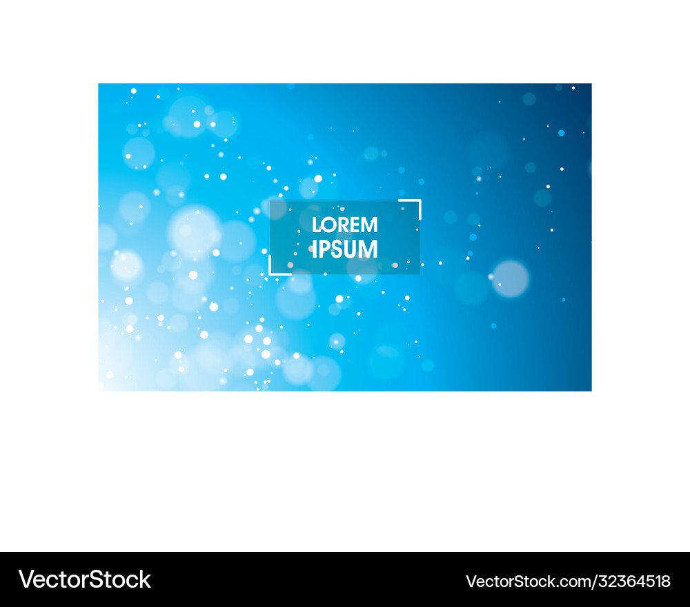 Blue abstract bokeh background Vector Image