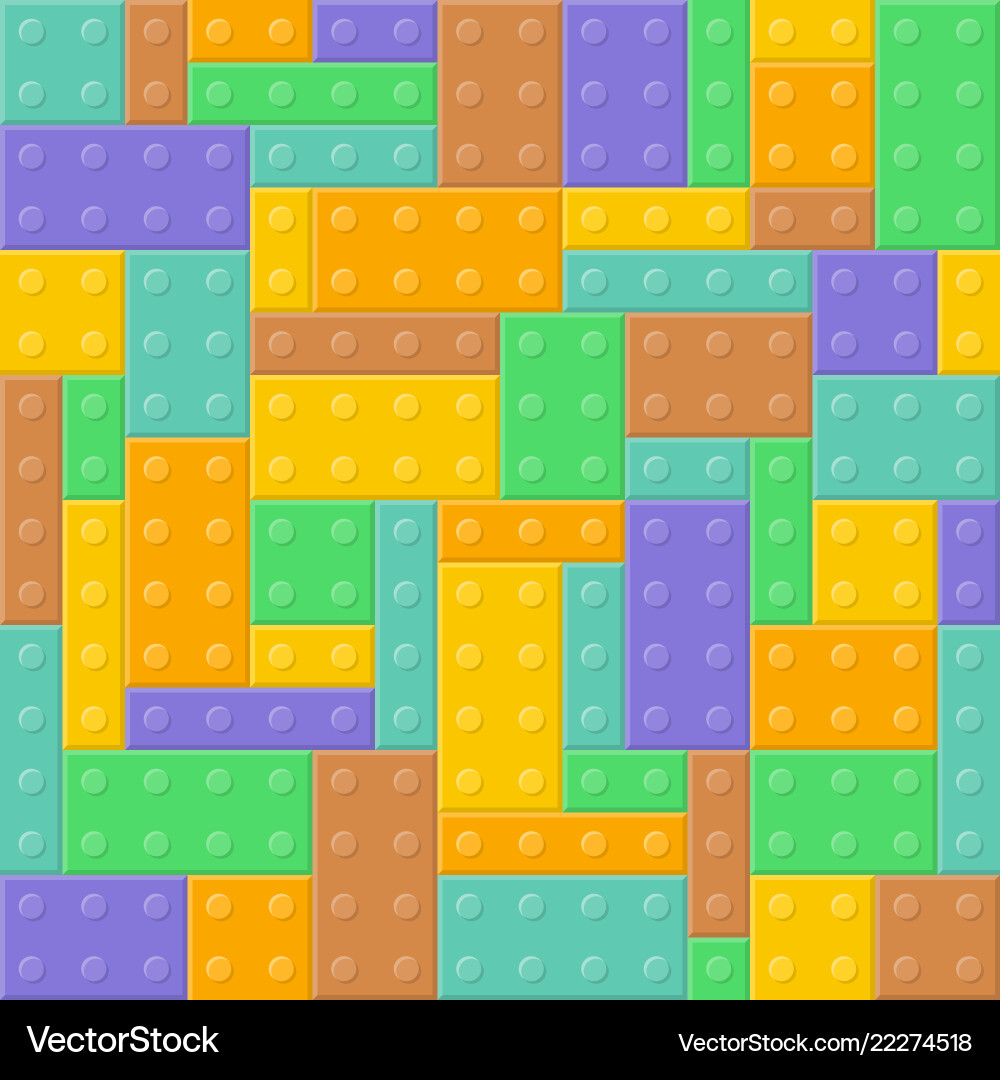 Colorful Building Blocks Pattern vector image