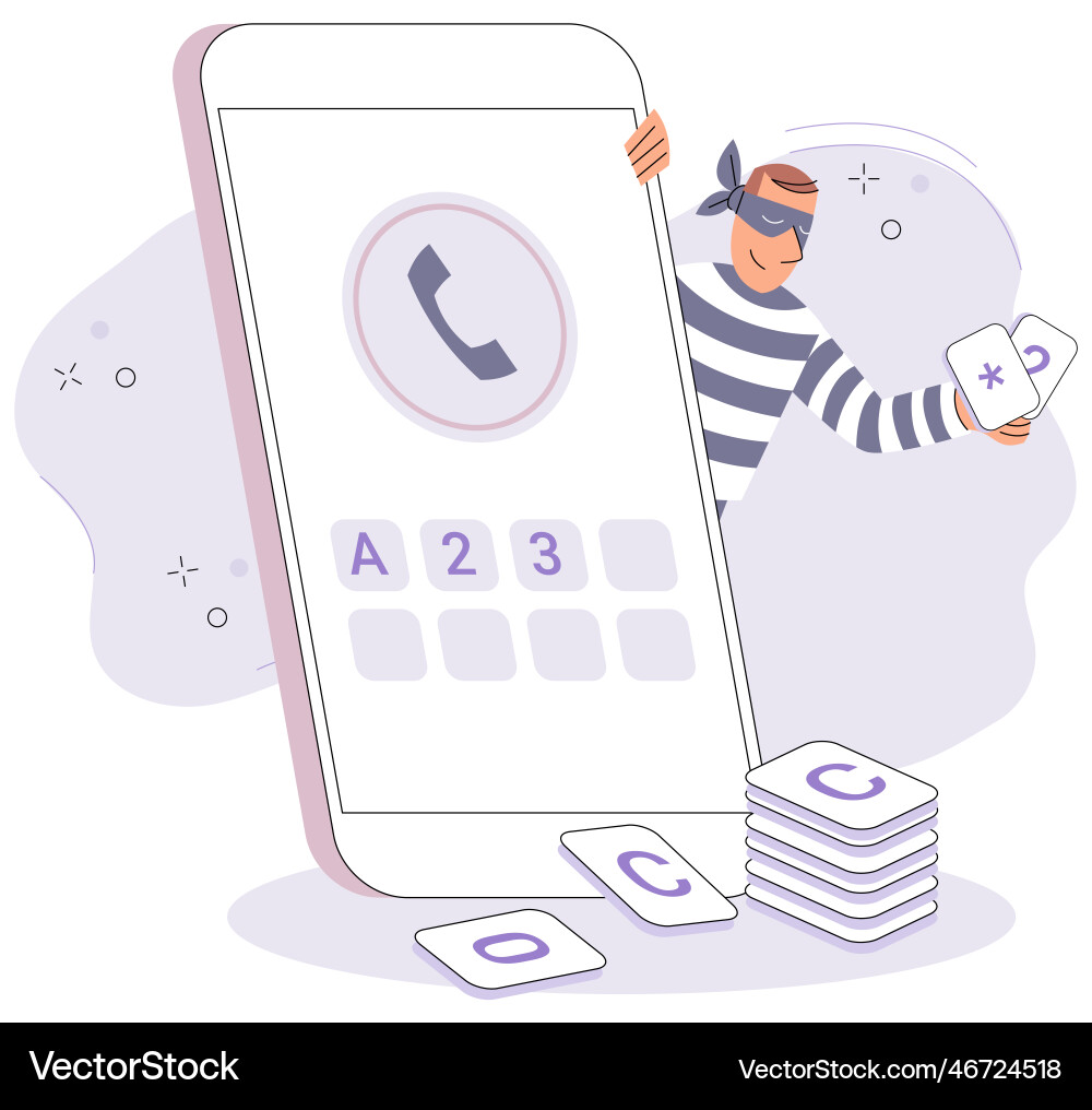 Concept of hacker attack smartphone hack Concept of hacker attack smartphone hack Vector Image
