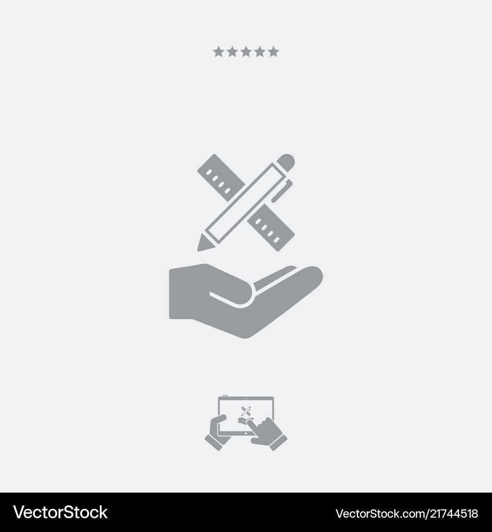 Design project - minimal modern icon Vector Image