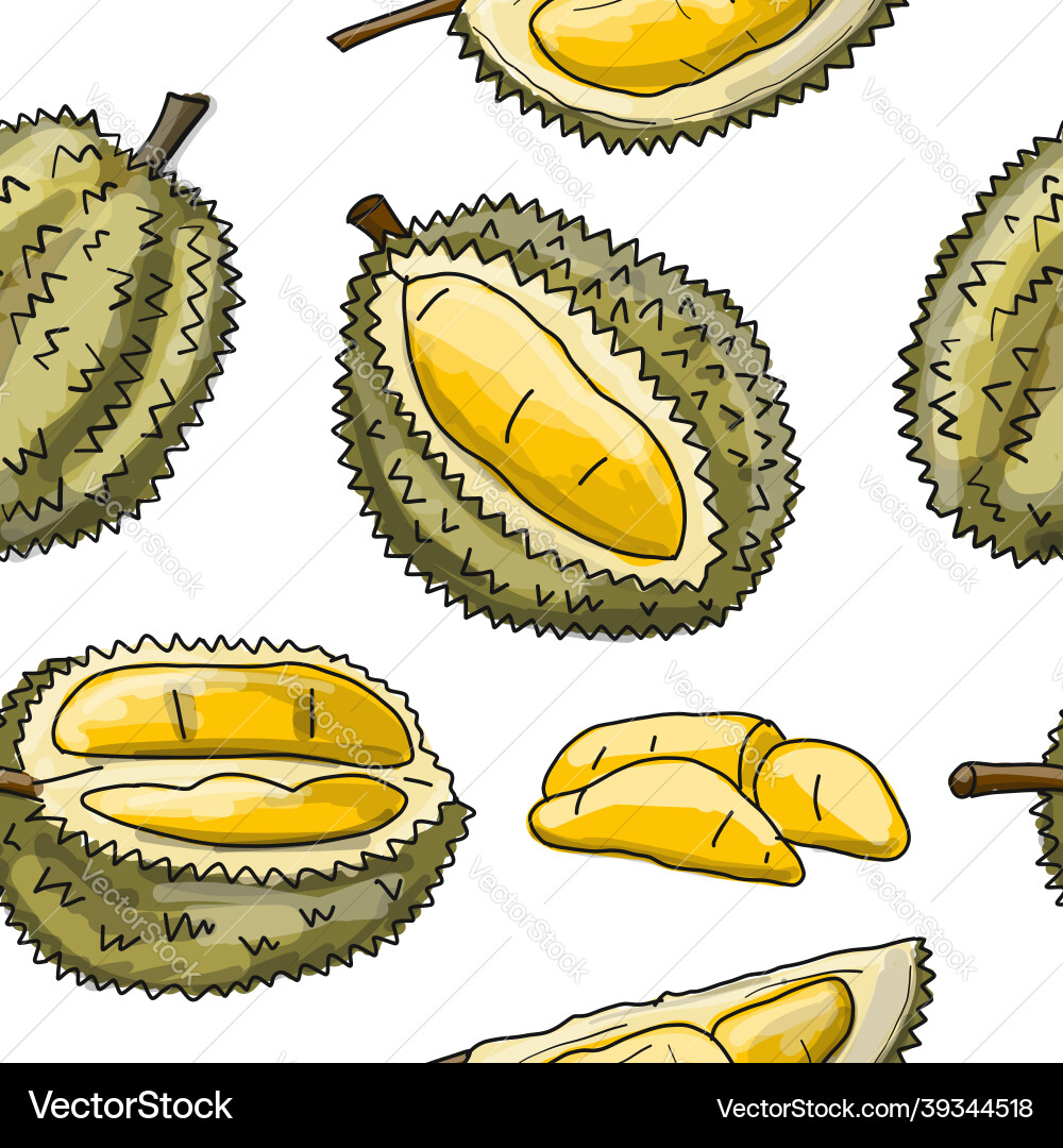 Durians seamless pattern background for your Durians seamless pattern background for your vector image