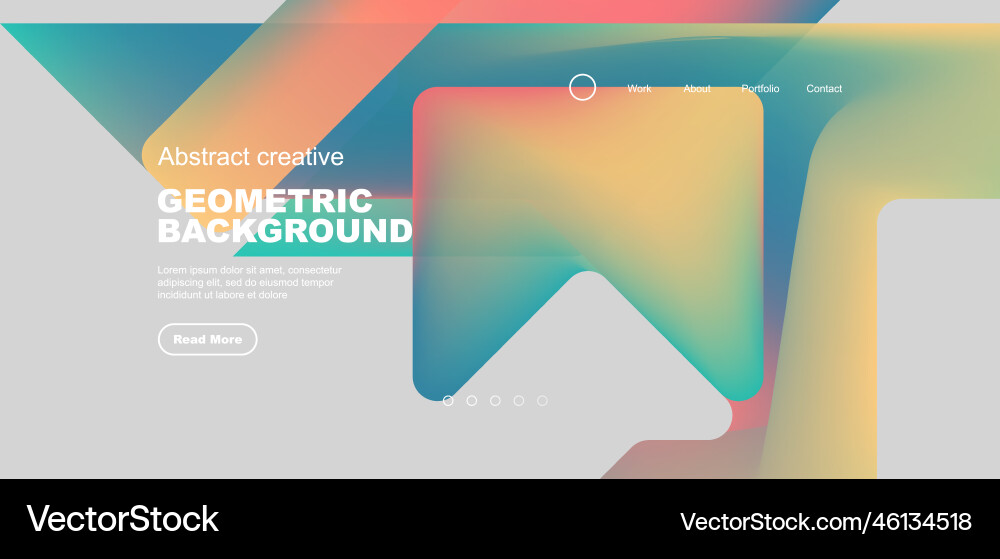 Fluid gradient triangles landing page background Fluid gradient triangles landing page background vector image