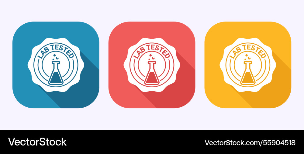 Lab tested icon laboratory testing product Lab tested icon laboratory testing product vector image
