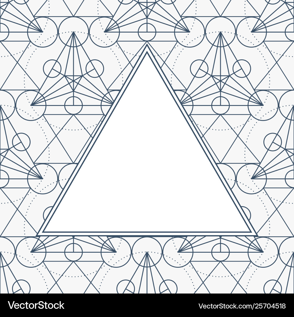 Linear geometry background with frame Linear geometry background with frame Vector Image