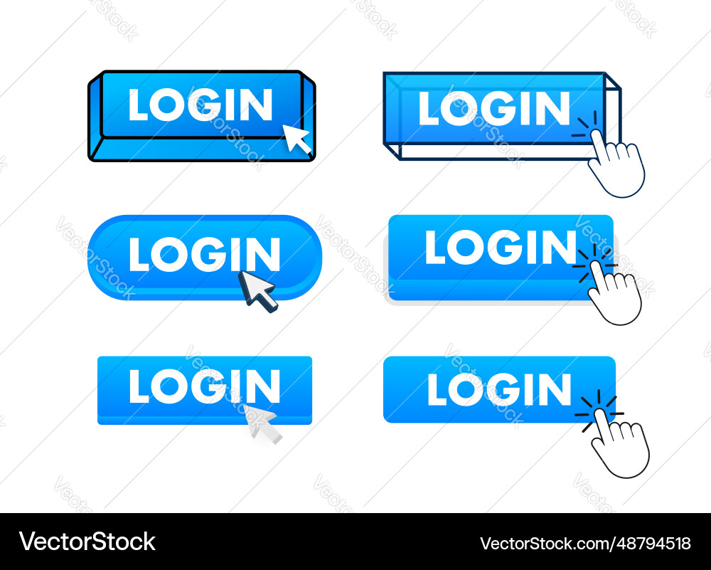 Login-Taste mit Zeiger auf Web Login-Taste mit Zeiger auf Web vektorbild