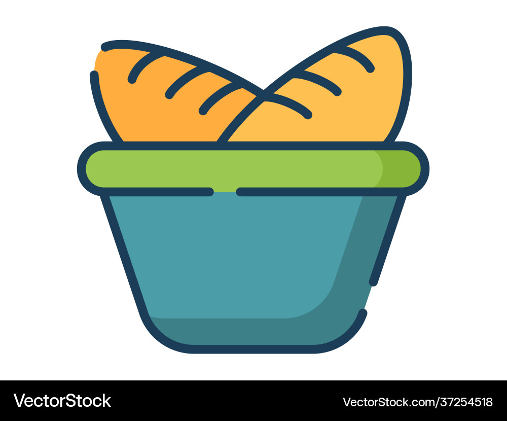 Meal bread muslim ramadan single isolated icon Vector Image