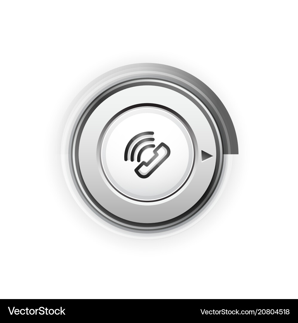 Phone button call support idea Phone button call support idea vector image