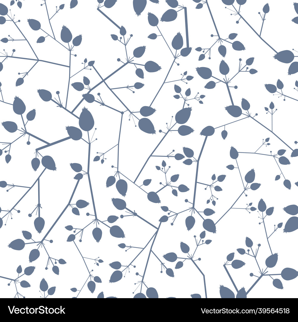 Seamless pattern with a motif of branches Seamless pattern with a motif of branches vector image