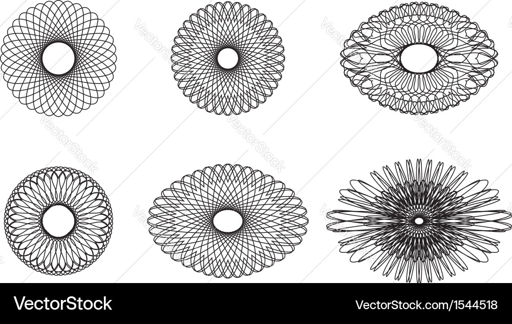 Spirograph Patterns vector image