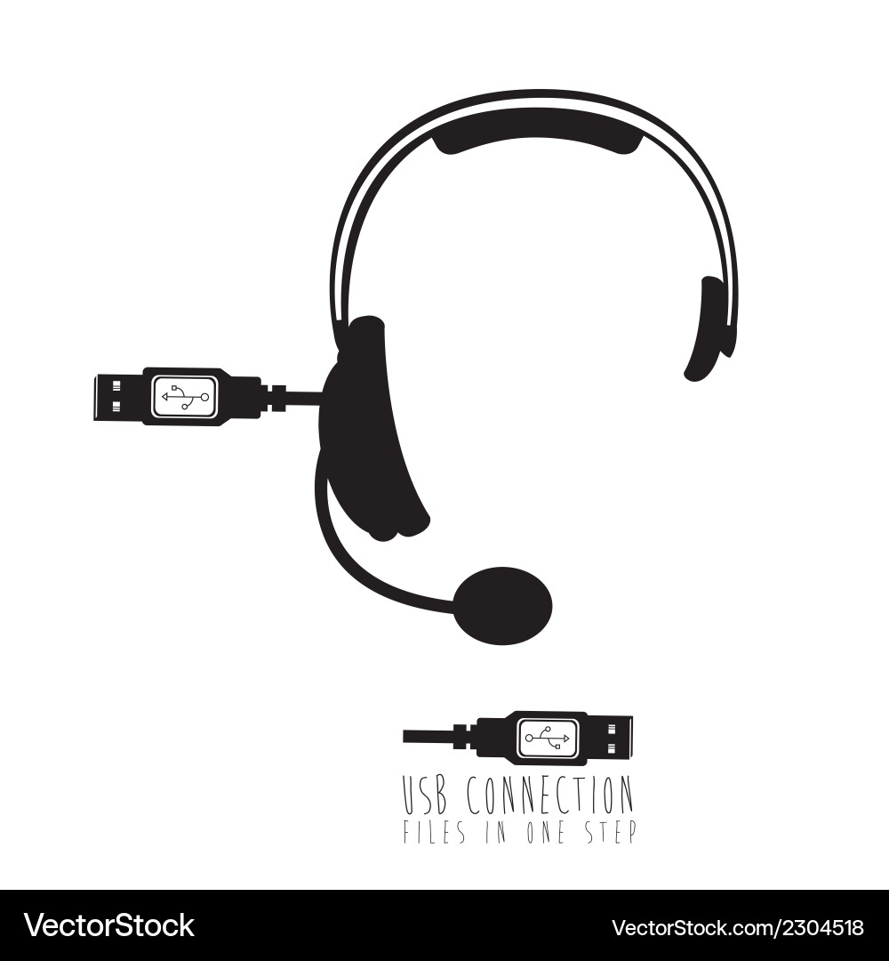 USB Connection Icons vector image