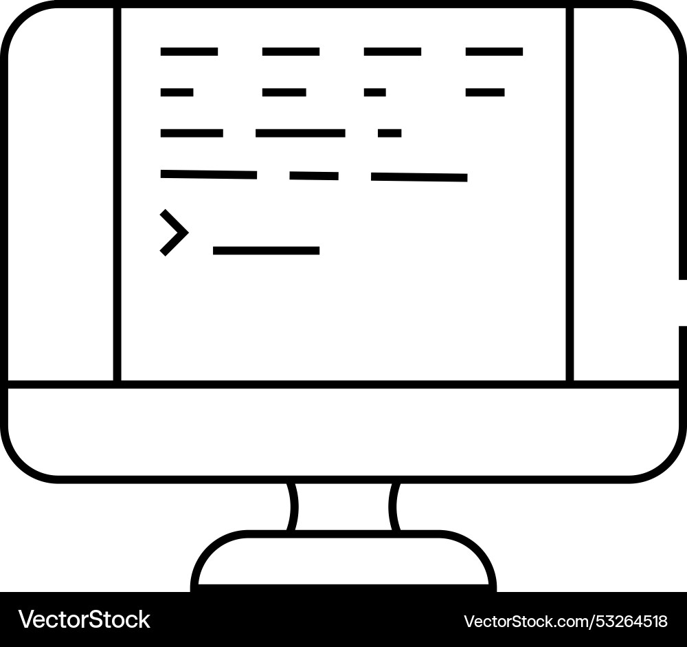 User interface text technical writer line icon User interface text technical writer line icon Vector Image
