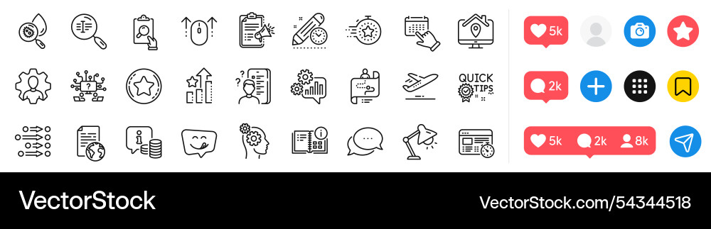 Web timer dots message and megaphone checklist Web timer dots message and megaphone checklist vector image