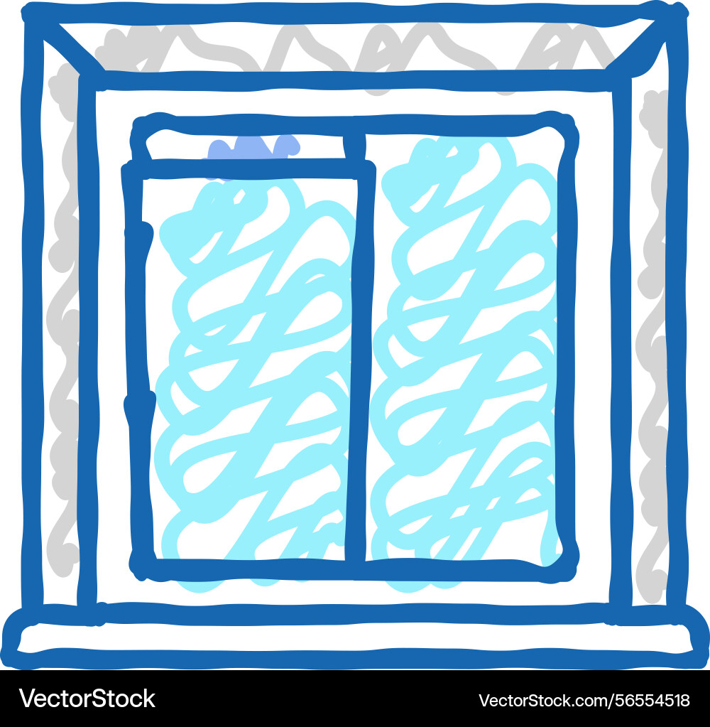 Window building structure icon doodle Window building structure icon doodle Vector Image