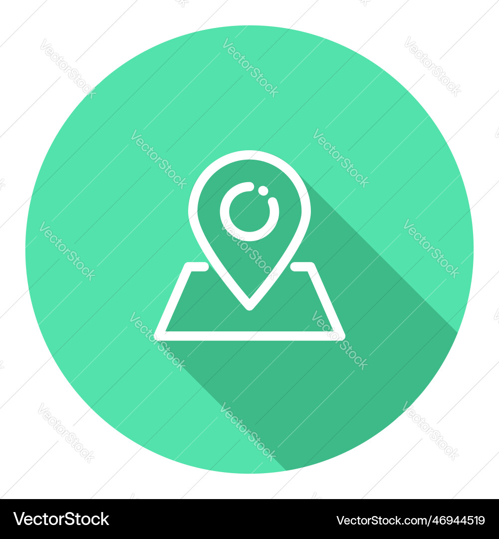 3d location flat icon gps pointer map Vector Image