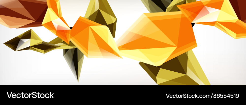 3d triangles and pyramids abstract Vector Image