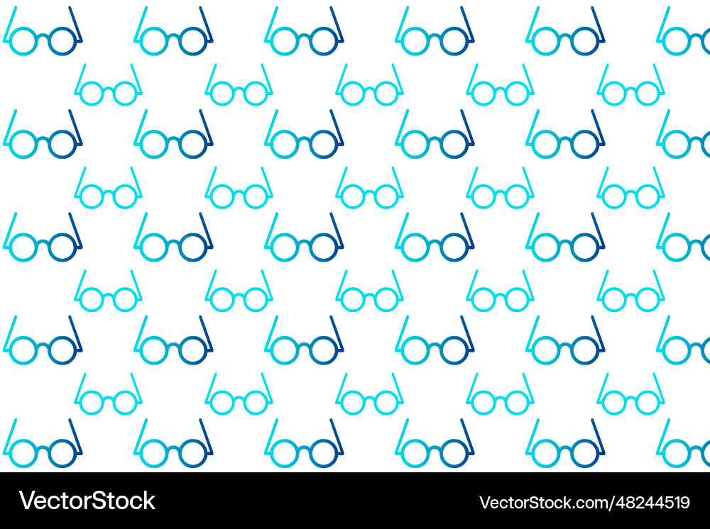 Abstract round spectacles pattern background Vector Image