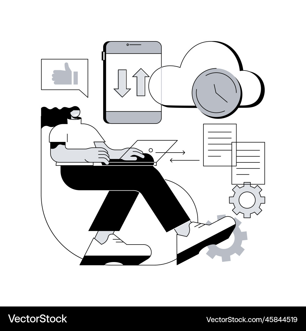 Automatic backup abstract concept Automatic backup abstract concept vector image