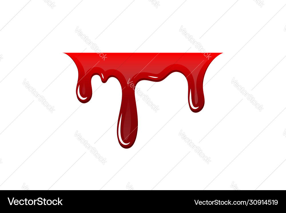 Blood drip 3d drop isolated white Blood drip 3d drop isolated white vector image
