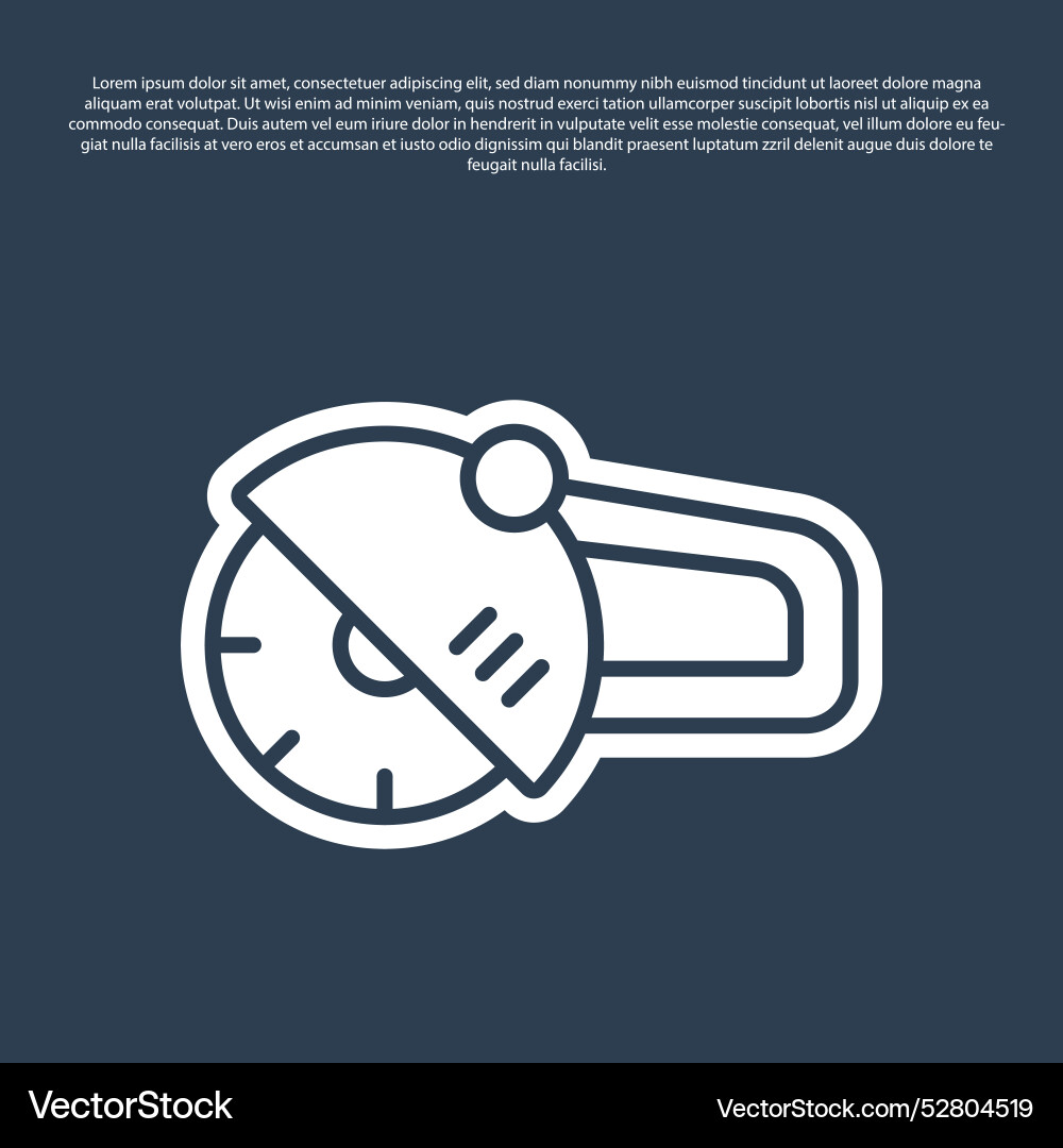 Blue line angle grinder icon isolated Vector Image