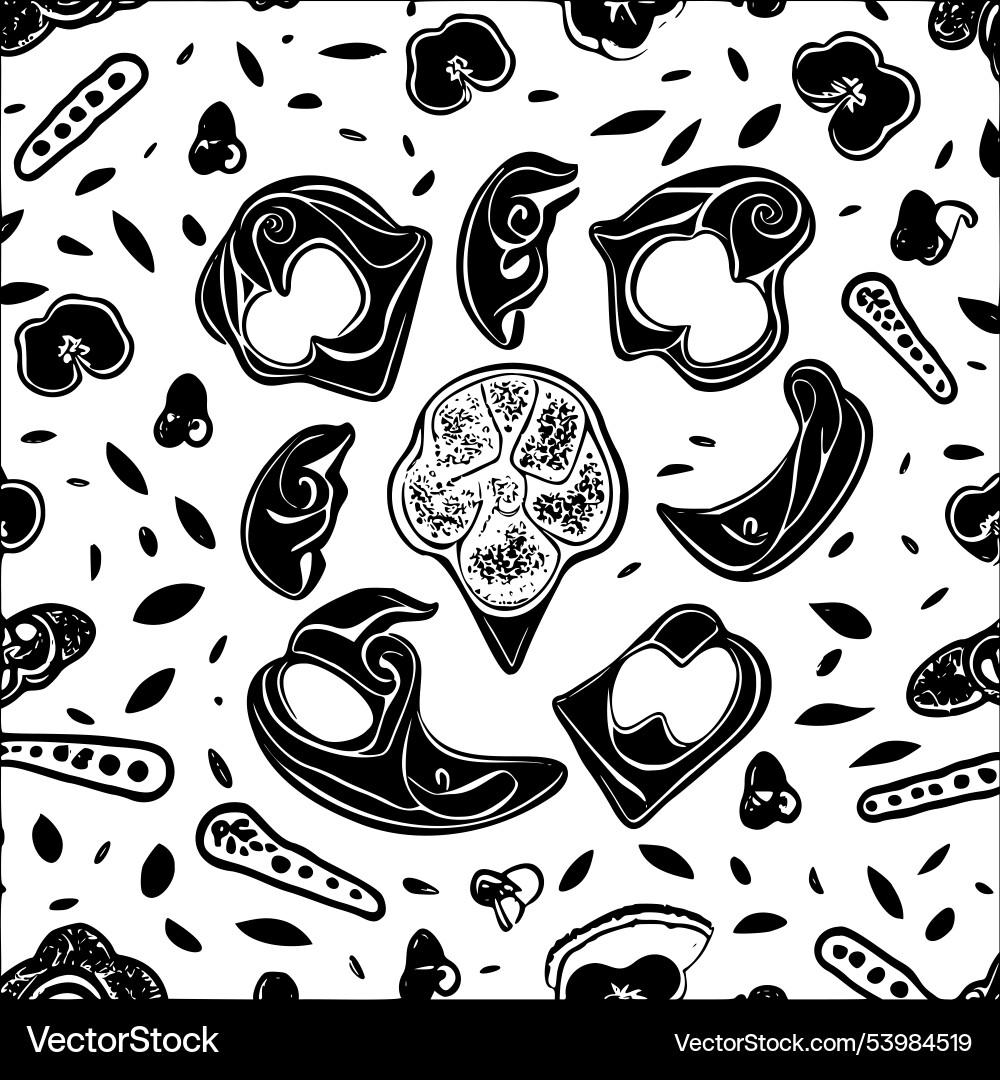 Bread abstract pattern seamless Vector Image