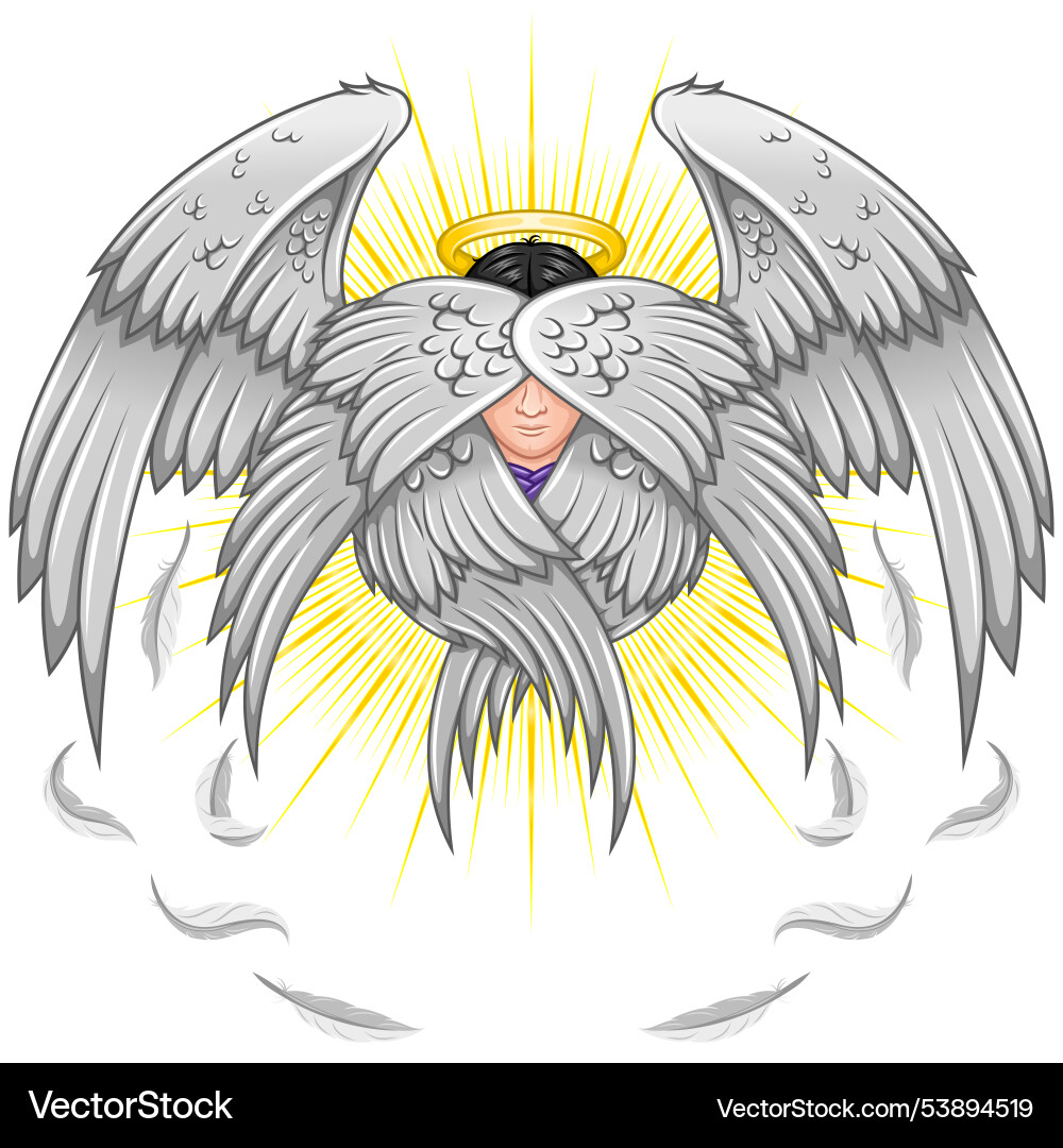 Christian angel with six wings Christian angel with six wings vector image