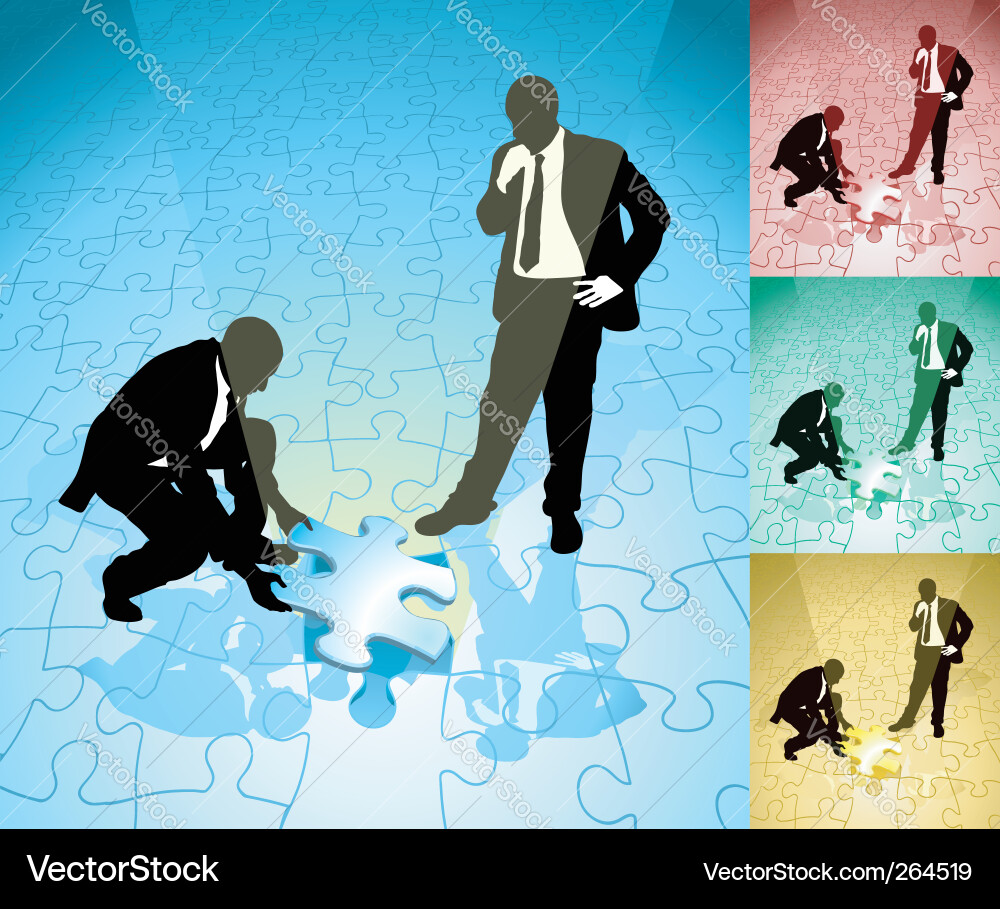 Collaborative Problem Solving Vector Image