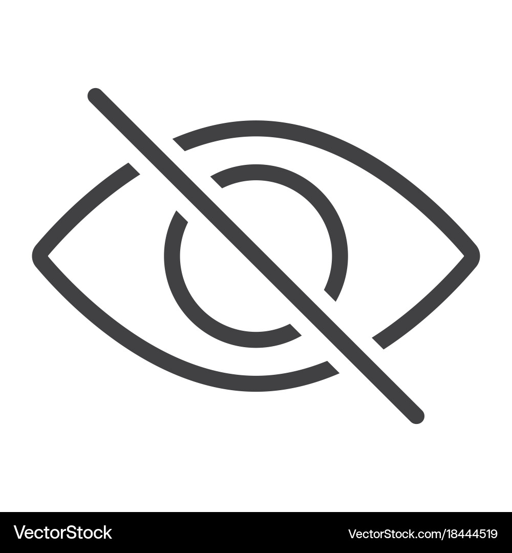 Do not spy line icon web and mobile visible Vector Image