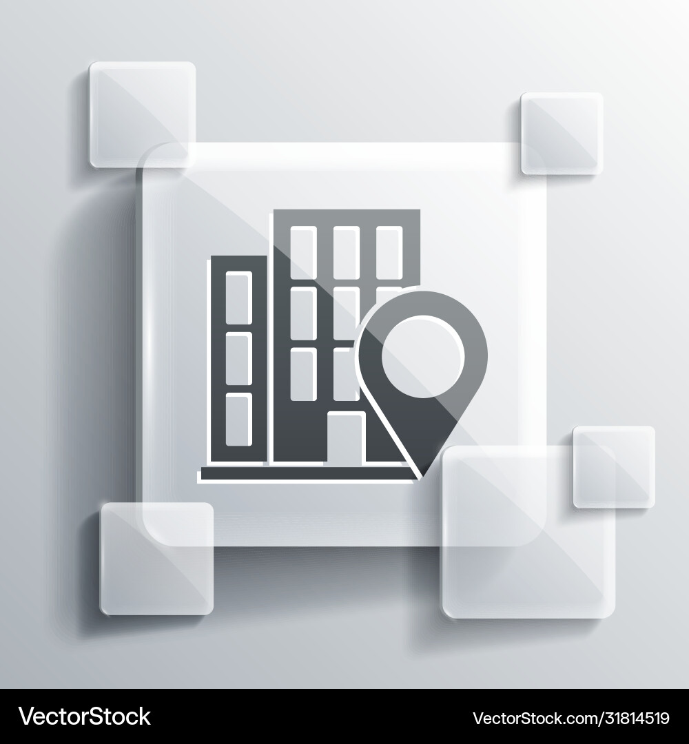 Grey map pointer with house icon isolated Grey map pointer with house icon isolated Vector Image