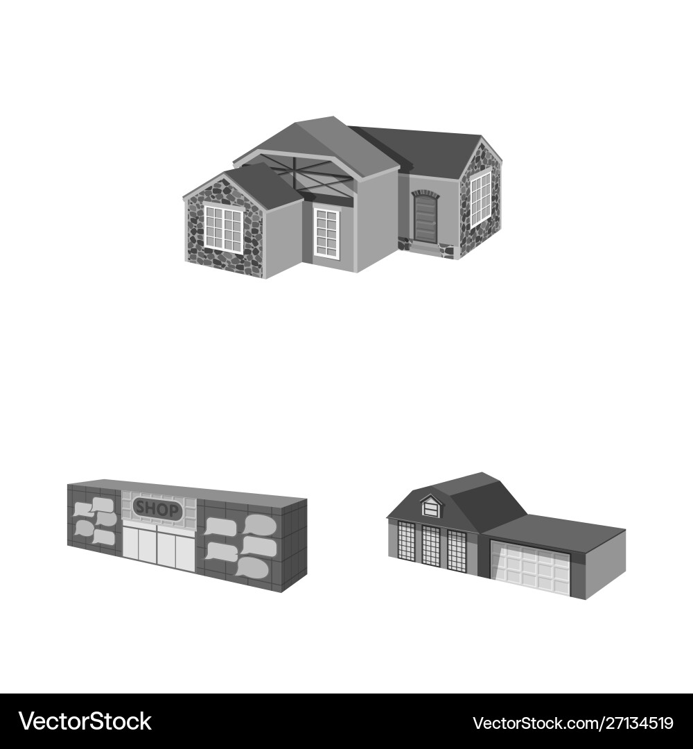 Isolated object architecture and estate icon Isolated object architecture and estate icon vector image