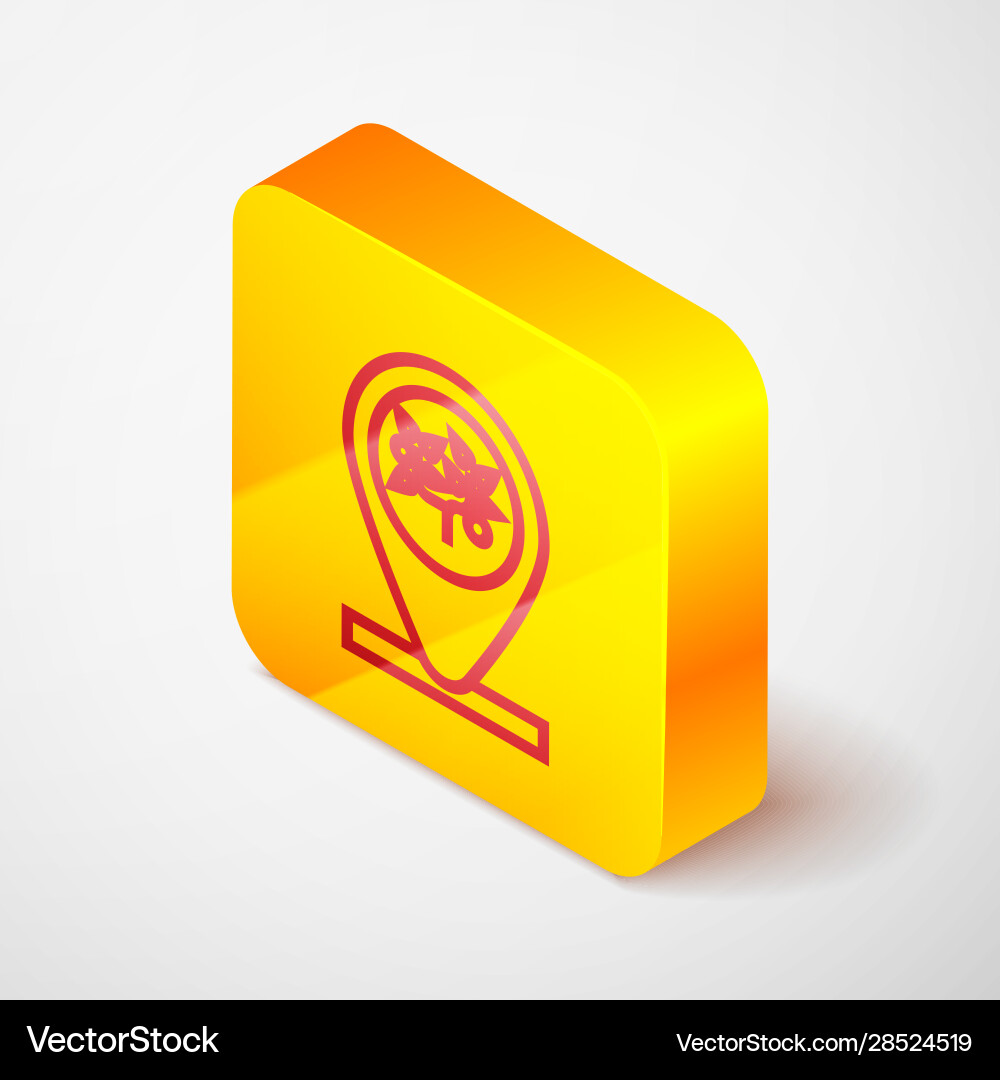 Isometric line location and tree icon isolated Isometric line location and tree icon isolated Vector Image