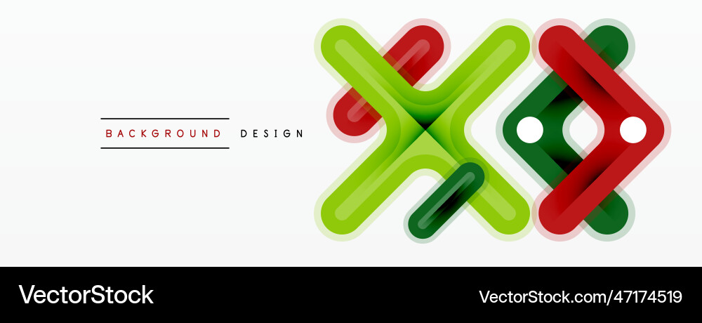 Minimal geometric background cross line design Vector Image