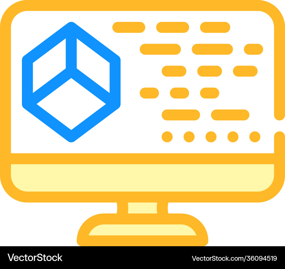 Programming vr color icon flat Vector Image