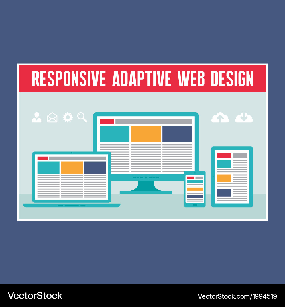Responsive adaptive web design vector image