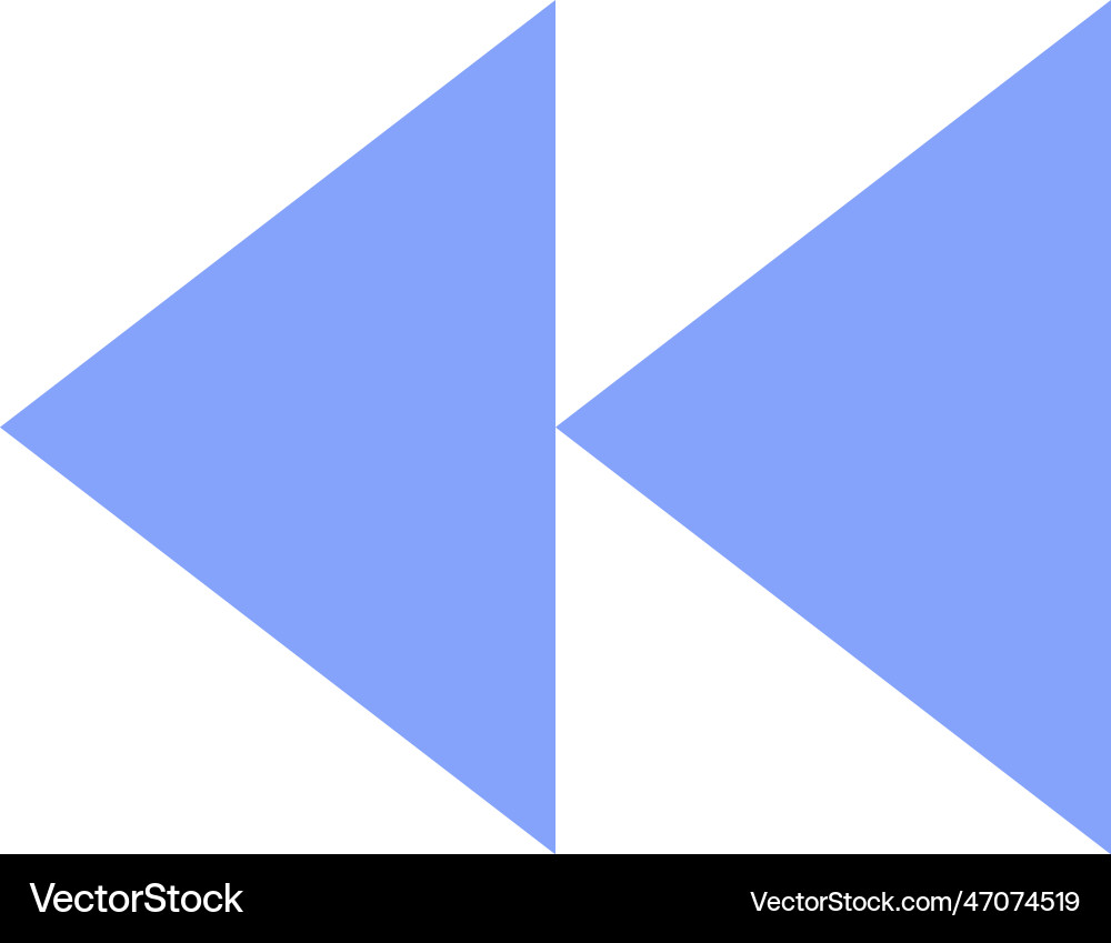 Rewind icon image suitable for mobile apps Vector Image