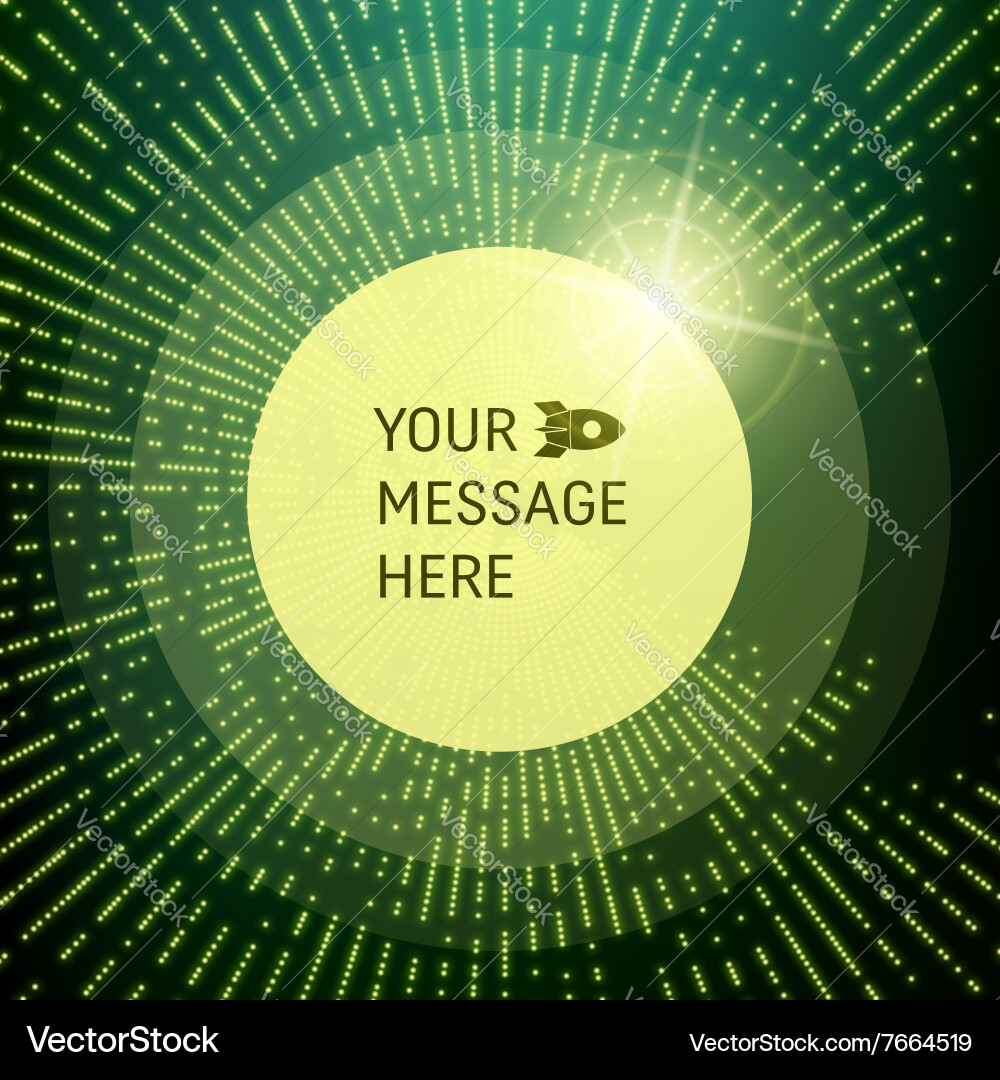 Round frame with place for text 3d grid Vector Image