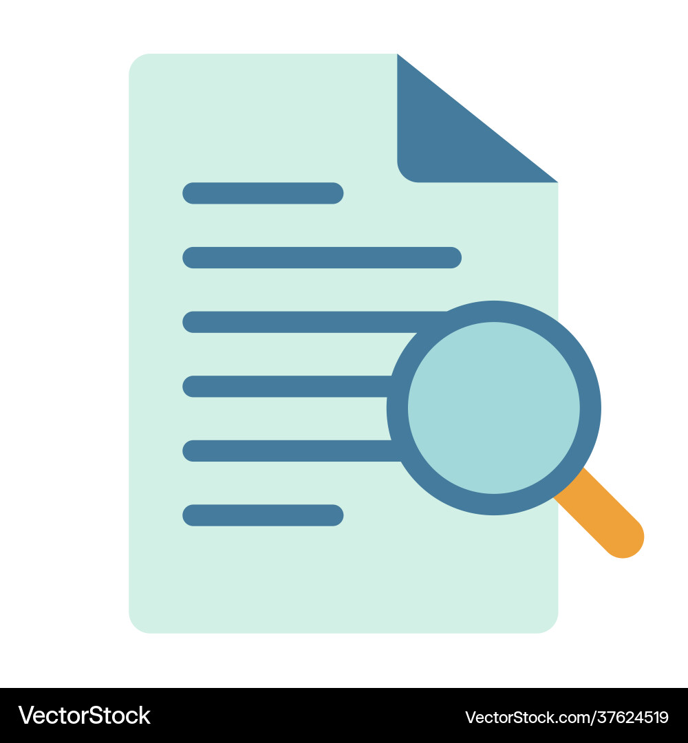 Searching find document search single isolated Searching find document search single isolated vector image