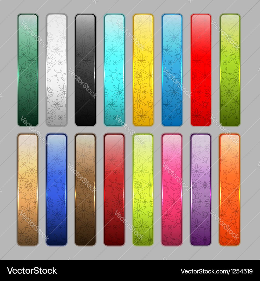 Set of glossy button icons for your design vector image