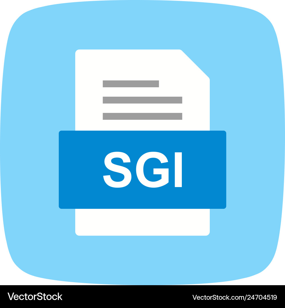 Sgi file document icon vector image