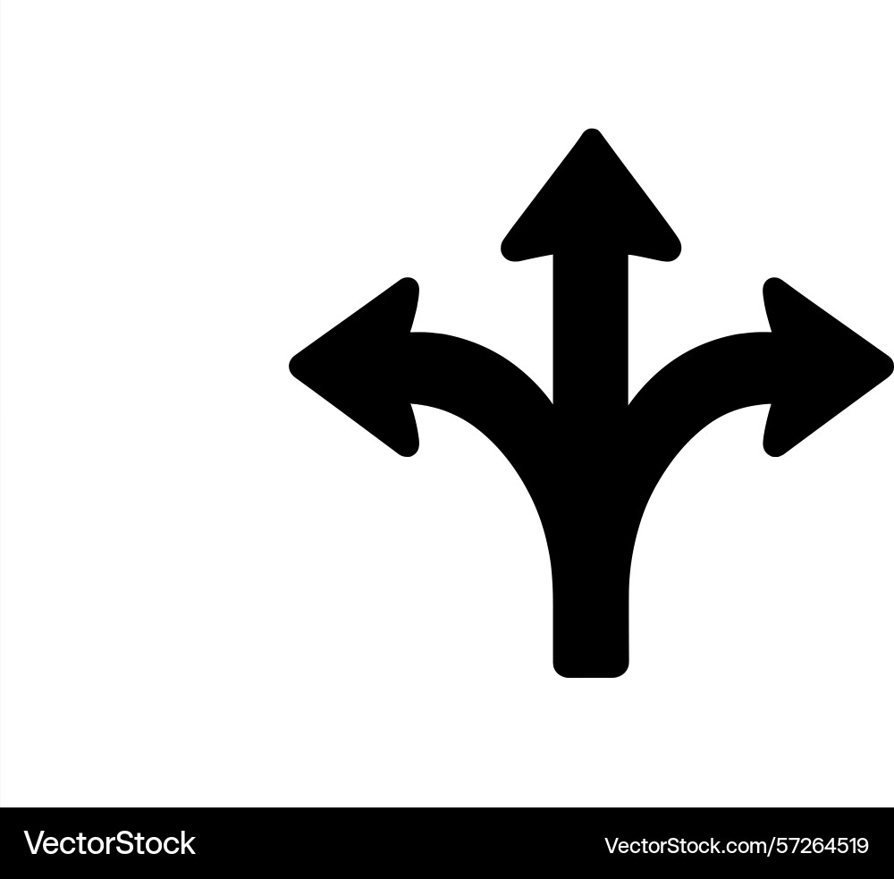 Sign showing multiple directions with arrows Sign showing multiple directions with arrows vector image