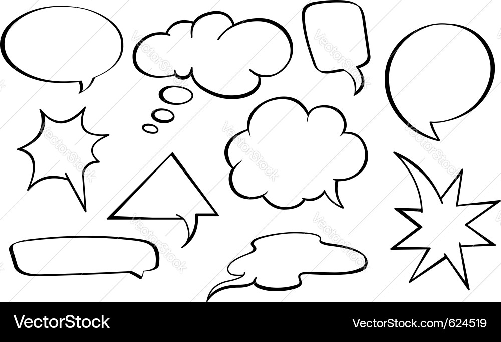 Speech Bubbles Collection Vector Image