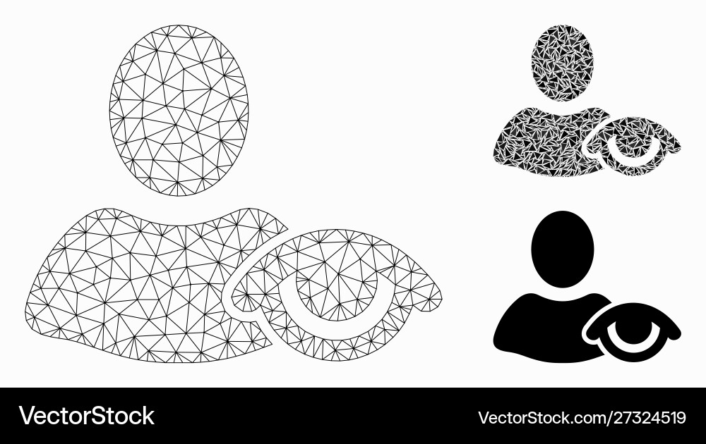 View mesh network model and triangle mosaic View mesh network model and triangle mosaic vector image