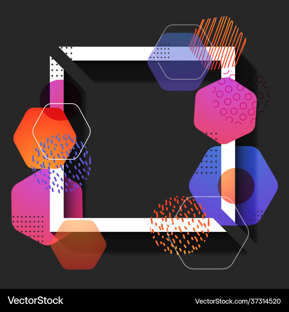 Abstract geometric background with frame vector image