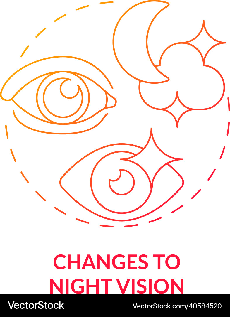 Changes to night vision gradient concept icon Changes to night vision gradient concept icon vector image
