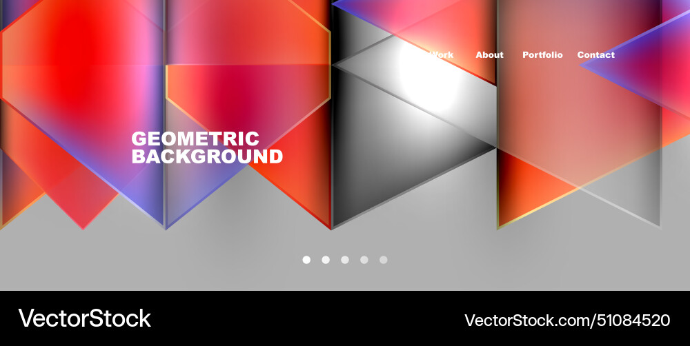 Colorful triangles form a geometric pattern on a Vector Image