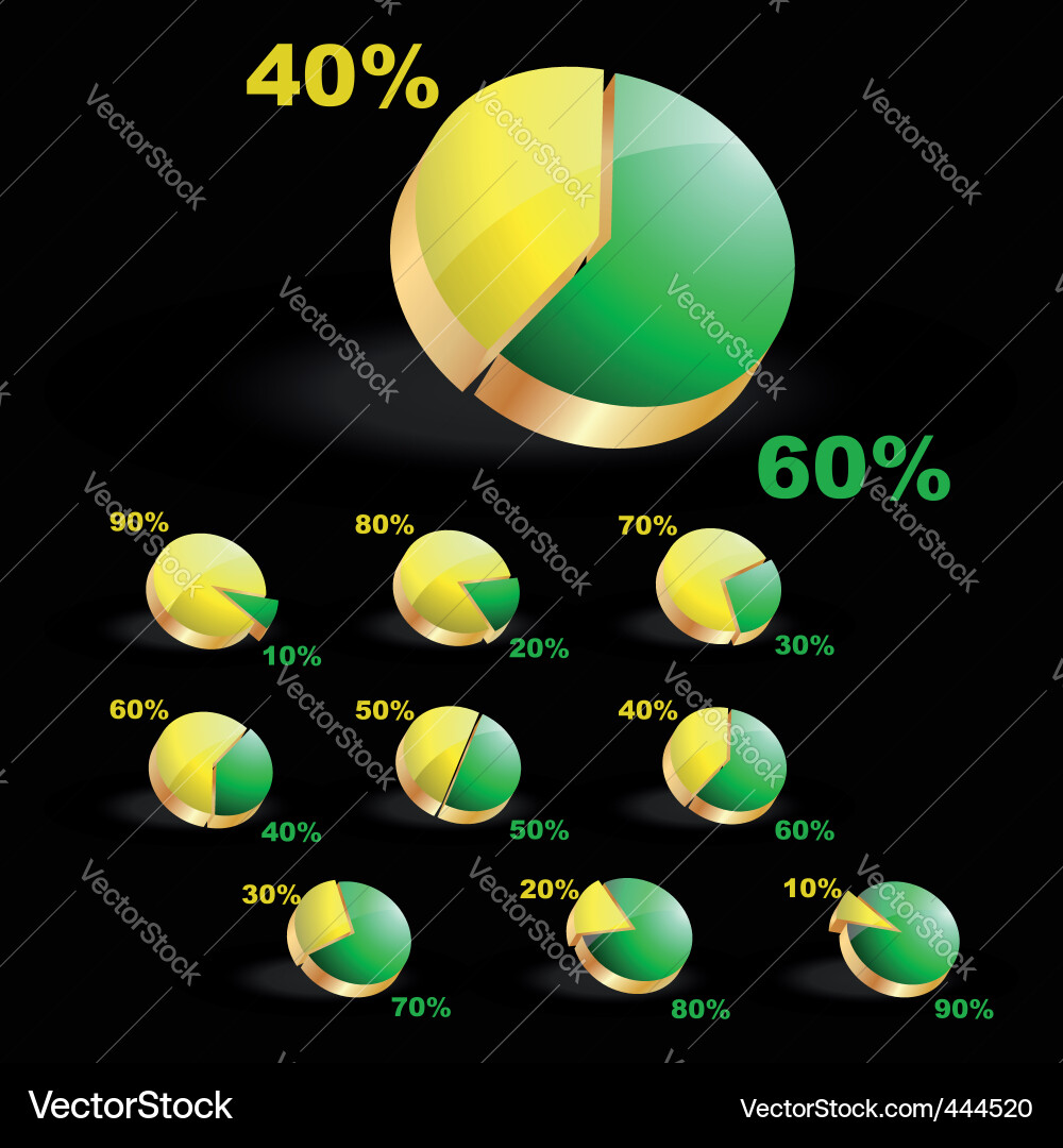Diagram set Vector Image