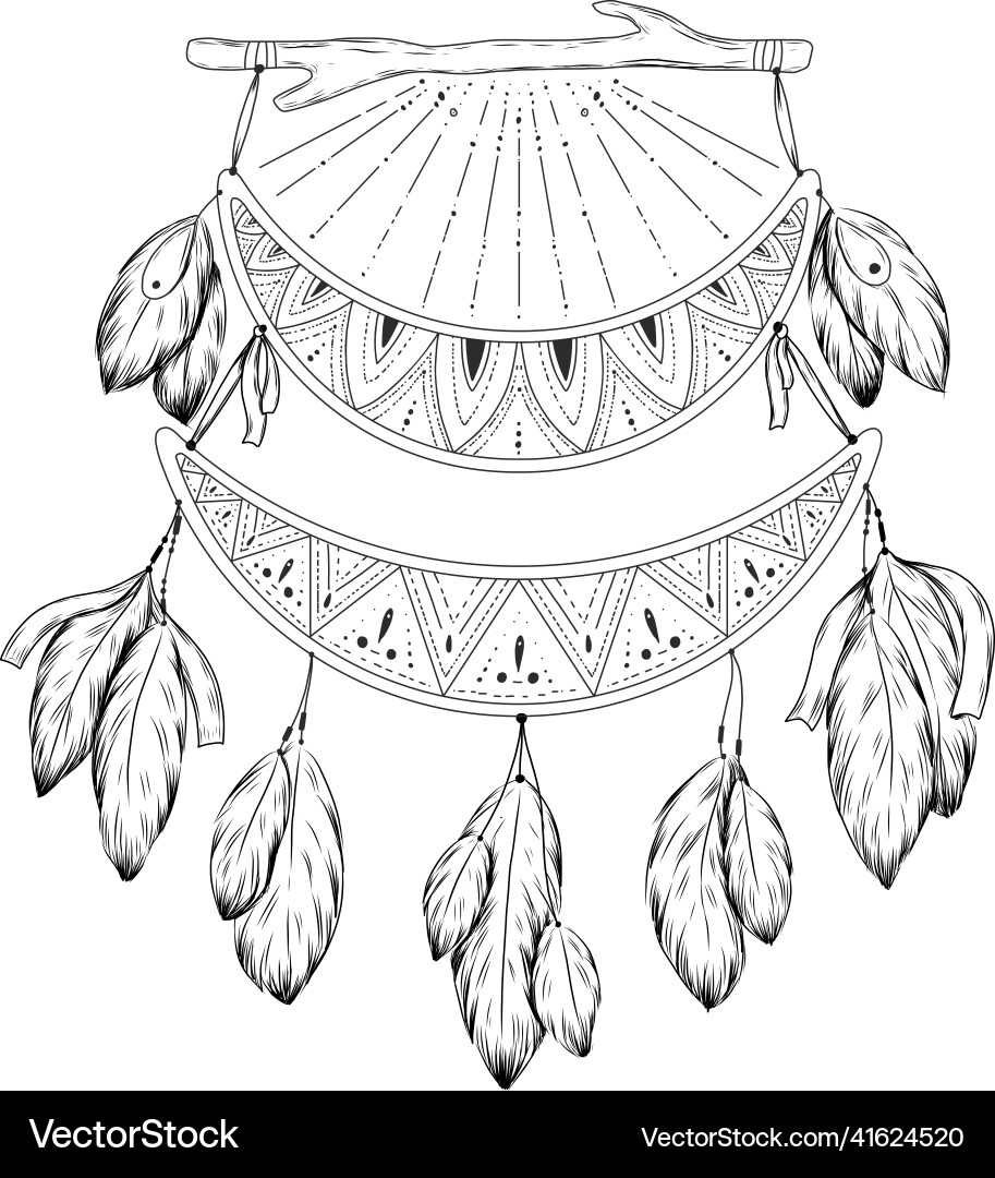 Dream catcher boho design Dream catcher boho design vector image