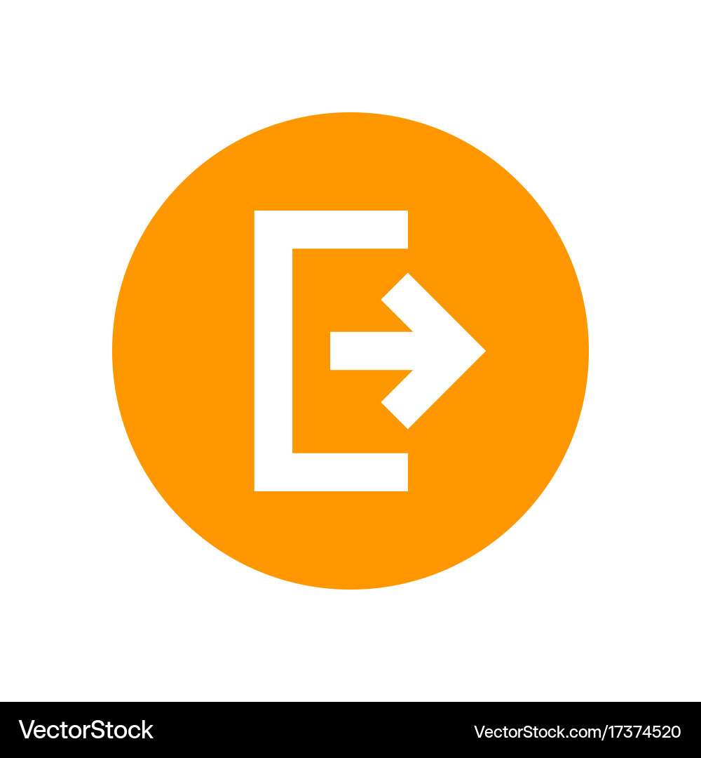 Exit Arrow Icon vector image